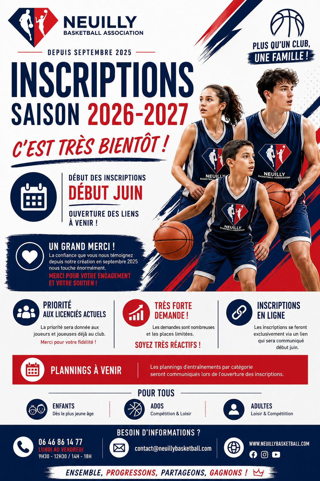 Neuilly BasketBall Inscriptions 2026-2027 